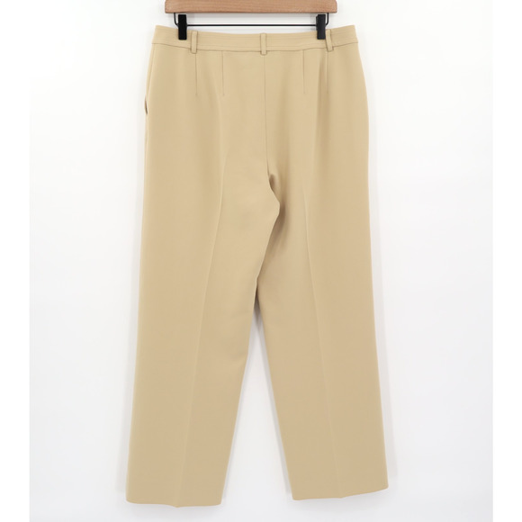 St. John Women's Wide Leg High Waisted Trousers / Dress Pants Beige Sz 10 - Picture 2 of 6